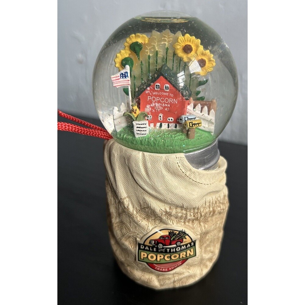 Dale & Thomas Popcorn Snow Globe New, Christmas, Fun VTG
